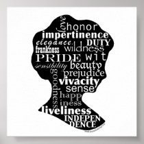 Literary Austen Cameo Posters