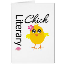 Literary Chick Greeting Card