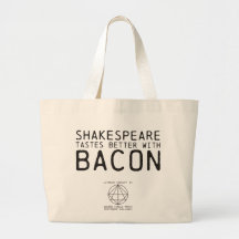 Literary Genius: Shakespeare with Bacon Tote Bag