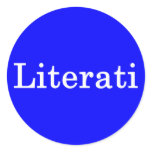 Literati Blue Sticker