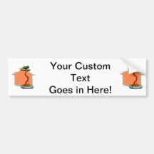 Literati Bonsai With House Bonsai Graphic Image Bumper Sticker