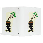 Literati Twisted in Pot on Stand Graphic Image 3 Ring Binder