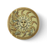 Litha Sun Celtic Style Design Buttons