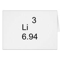 LITHIUM Li Greeting Card