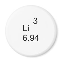 LITHIUM Li Refrigerator Magnets