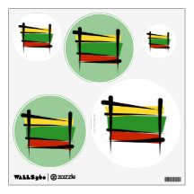 Lithuania Brush Flag Wall Decal