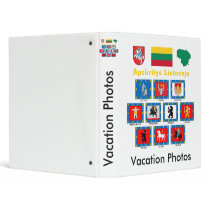 Lithuania County Flags 3 Ring Binder