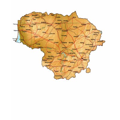 Flag of Nations : Lithuania Flag And Map T Shirt