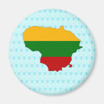 Lithuania Flag Map full size Fridge Magnets