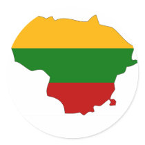 Lithuania flag map stickers by FlagStore Lithuania flag map stickers