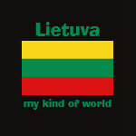 Lithuania Flag Map Text Ladies Baby Doll