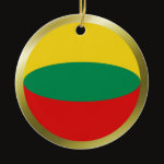 Lithuania Fisheye Flag Ornament