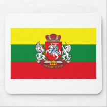 Lithuania Flag w COA Mousepad by FlagTshirts Lithuania Flag w COA Mousepad
