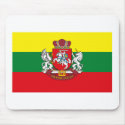 Lithuania Flag w COA Mousepad