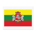 Lithuania Flag w COA Postcard