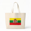 Lithuania Flag w COA Tote Bag by FlagTshirts Lithuania Flag w COA Tote Bag