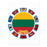 Lithuania Flags postcards
