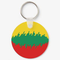 Lithuania Gnarly Flag keychains by Flagnostic Lithuania Gnarly Flag keychains