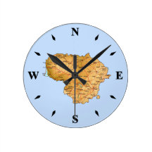 Lithuania Map Clock
