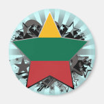 Lithuania Star Fridge Magnets