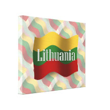 Lithuania Waving Flag Canvas Prints
