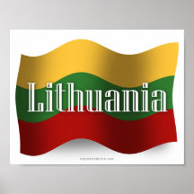 Lithuania Waving Flag Posters