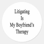 Litigating Is My Boyfriend's Therapy Sticker