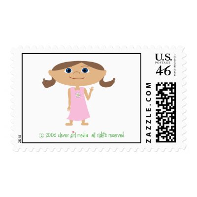 litle girl stamps by clevergirlmedia