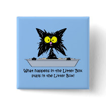 Litterbox Cat Button