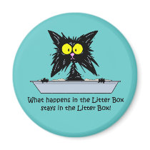 Litterbox Cat magnets by tuffkittydesigns Litterbox Cat magnets