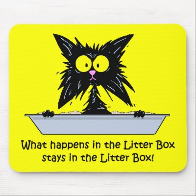 Litterbox Cat Mouse Mat by tuffkittydesigns