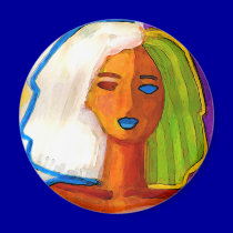 little abstract  woman in colors magnets