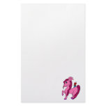 little alien on pink pony personalized stationery