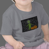 Little Alien with Pumkins t-shirts