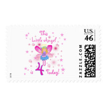 Little Angel 4th Birthday T-shirts and Gifts Postage Stamps
