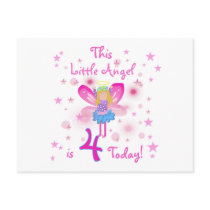 Little Angel 4th Birthday T-shirts and Gifts Post Cards
