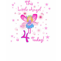 Little Angel 4th Birthday t-shirts