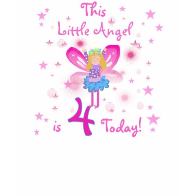 Little Angel 4th Birthday Tee Shirts by kids_birthdays