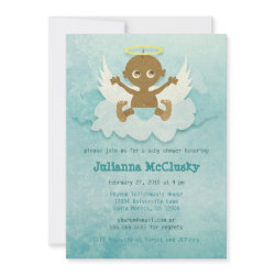 Little Angel - Boy - African American invitation