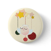 little angel pinback button