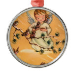 Little Angel Feeding Birds Christmas Ornament