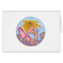 Little Angel with Purple Flowers cards