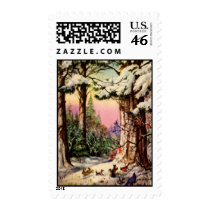 Little Animals in the Snow Postage Stamps