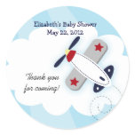 Little Aviator (Blue) Favor Stickers