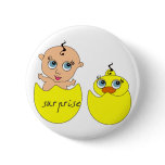 Little Baby Boy and a small baby duck buttons