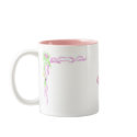 Little Ballerina in Pink Tutu Holding Rose Mug by cynthiasballetart Little Ballerina in Pink Tutu Holding Rose Mug
