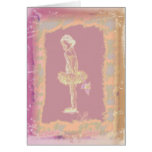 Little Ballerina With Rose Greeting Card