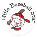 Little Baseball Star Tshirts and Gifts stickers