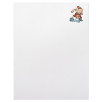 little basketball kid boy dribbling ball letterhead design