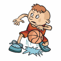 little basketball kid boy dribbling ball photo sculpture